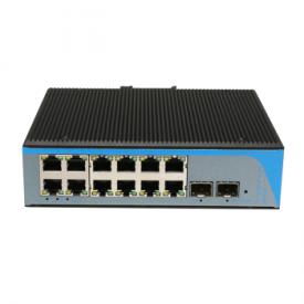 aopre(歐柏互聯)工業級管理型交換機千兆2光8電/2光12電/2光16電/環網交換機/WEB管理 全千兆2光12電(T6212BGS) 不含電源